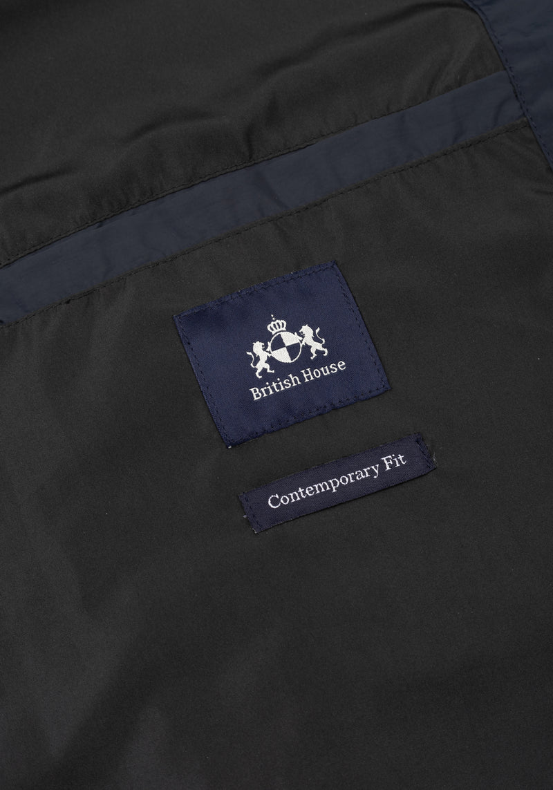 Dusty Navy Aero-Hybrid Bomber Jacket