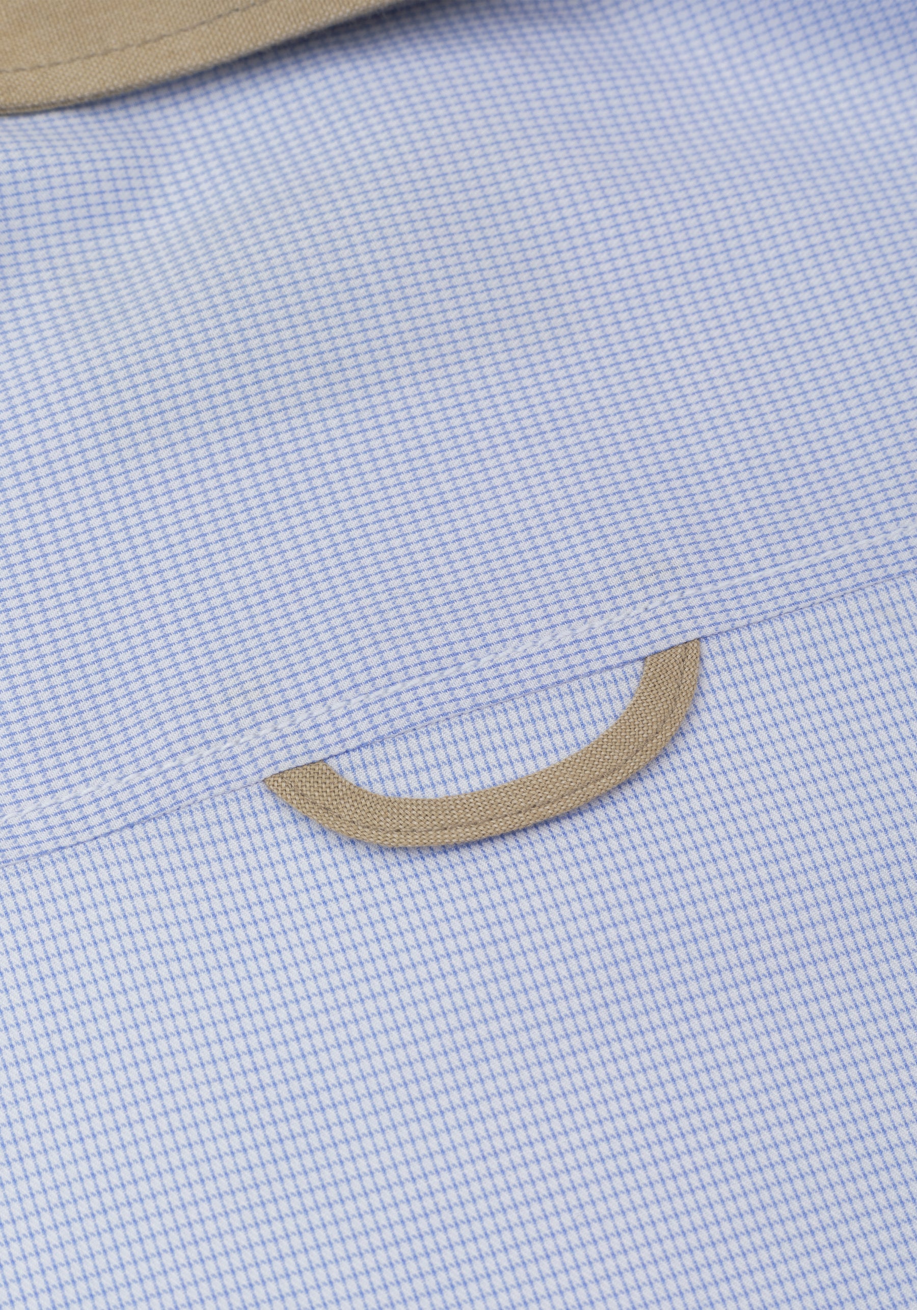 Powder Blue Checked Houndstooth Shirt