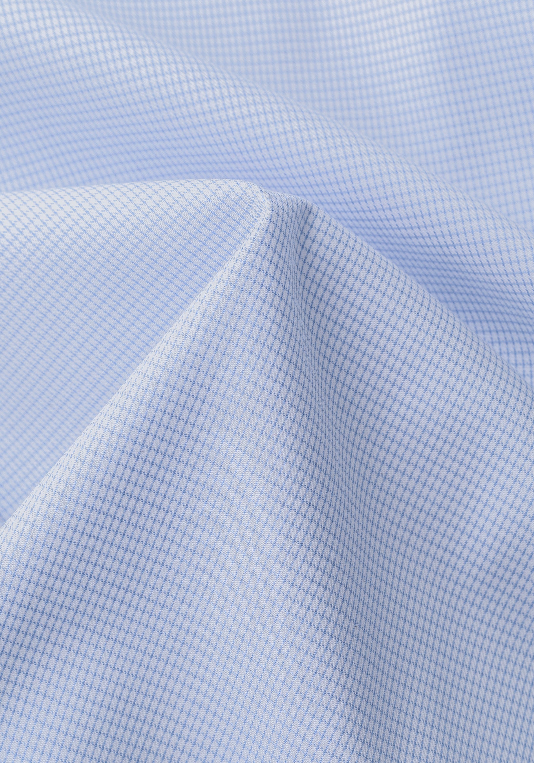 Powder Blue Checked Houndstooth Shirt