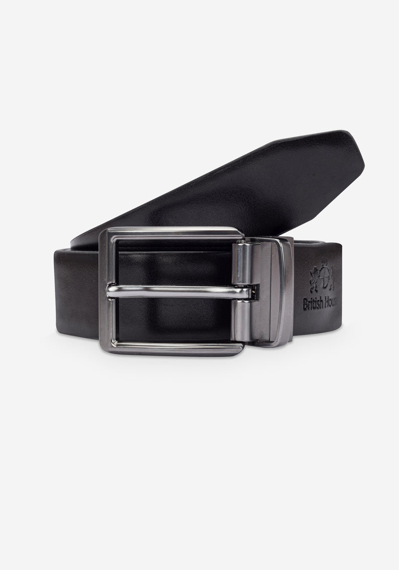 Shadow Black Double-Face Spanish Genuine Leather Belt