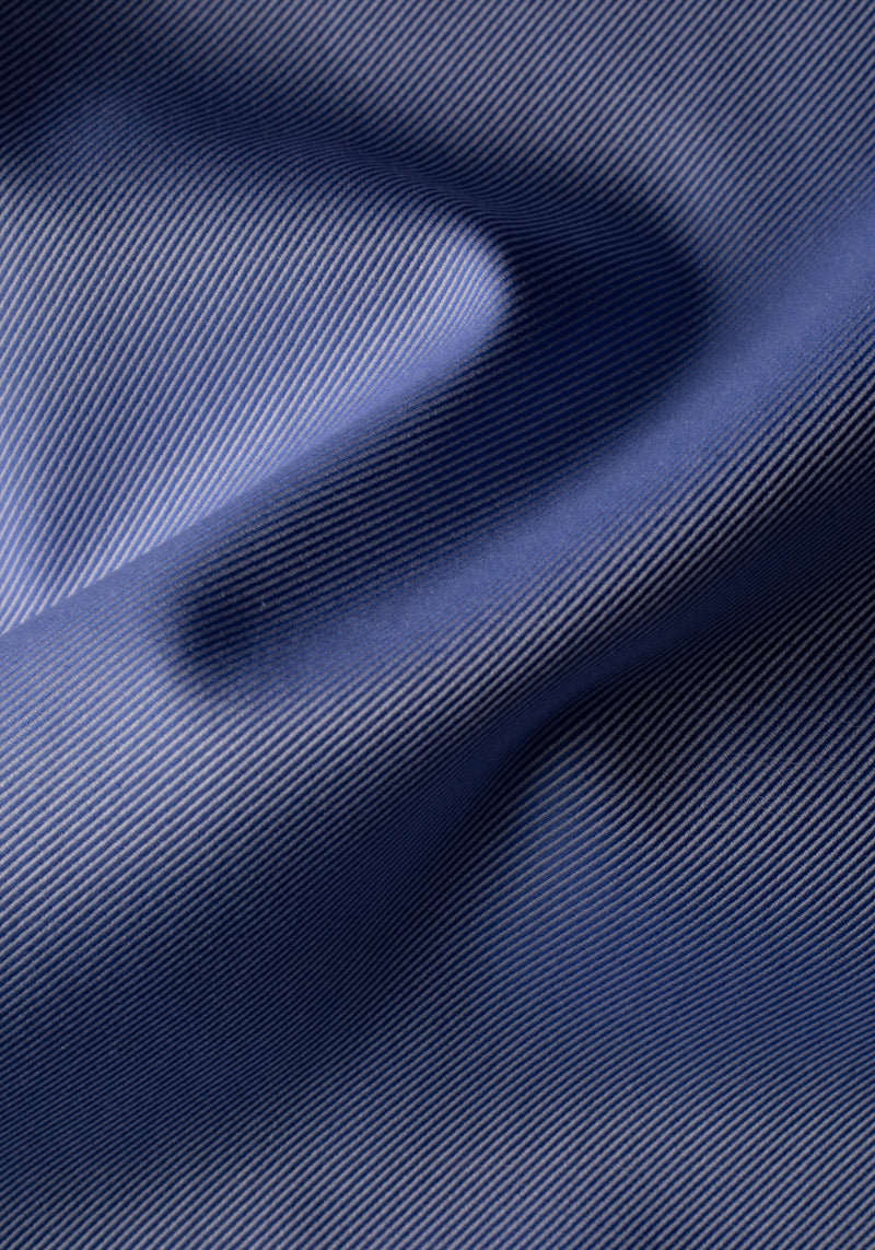 Giza 87 Cotton Silent Blue Stripe Fine Twill Shirt