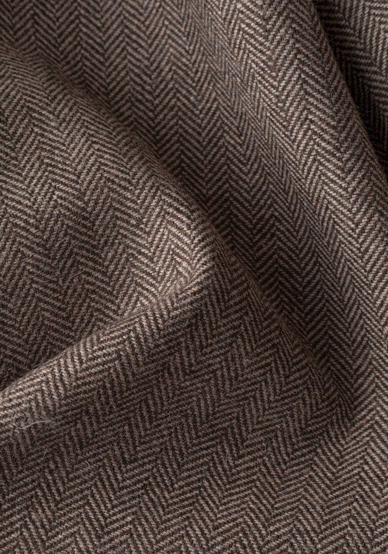 Oak Brown Wool-Blend Bomber Jacket