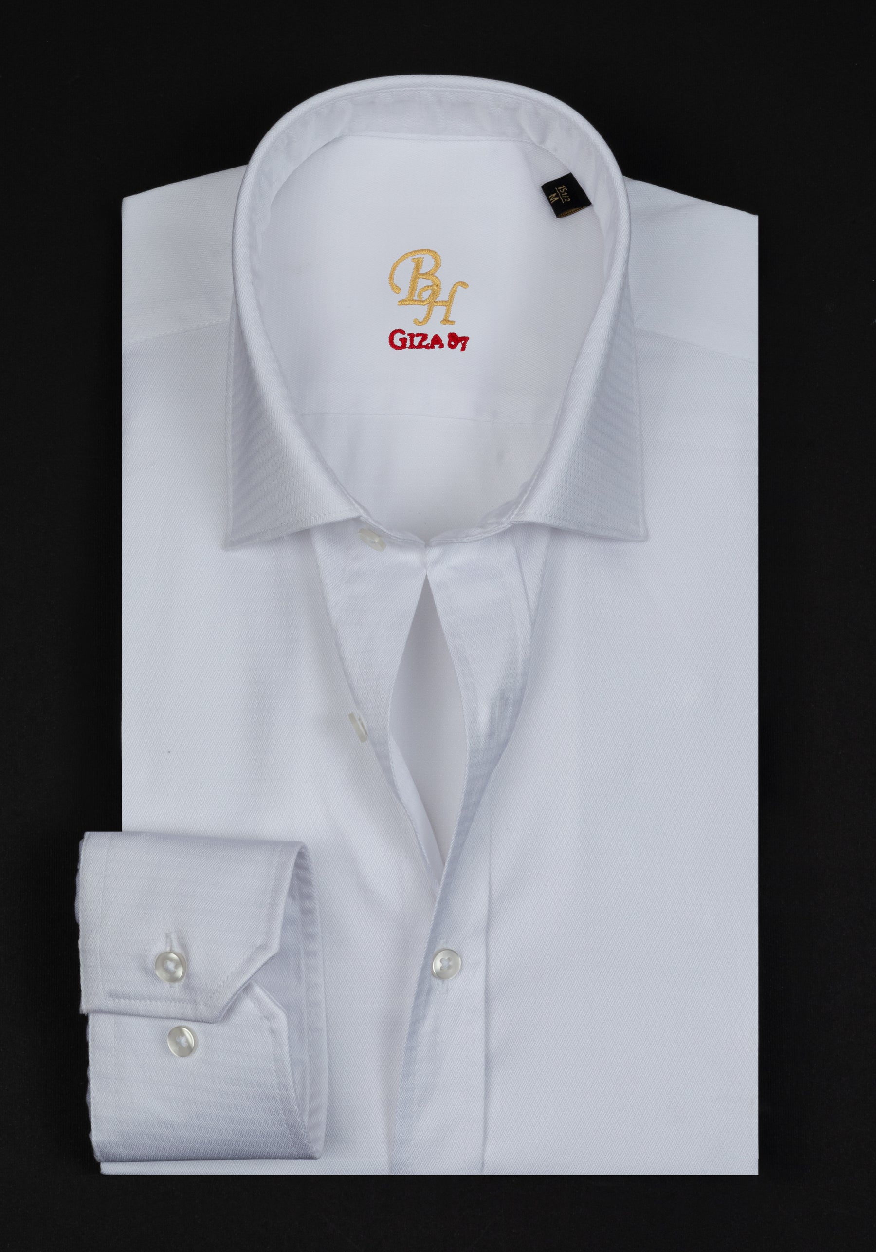 Giza 87 Cotton Lotus White Dobby Shirt