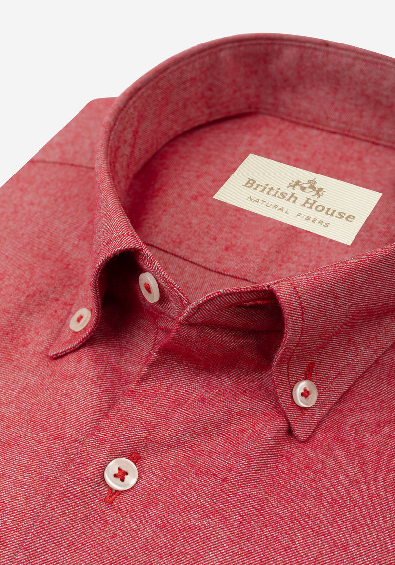 Claret Red Flannel Shirt