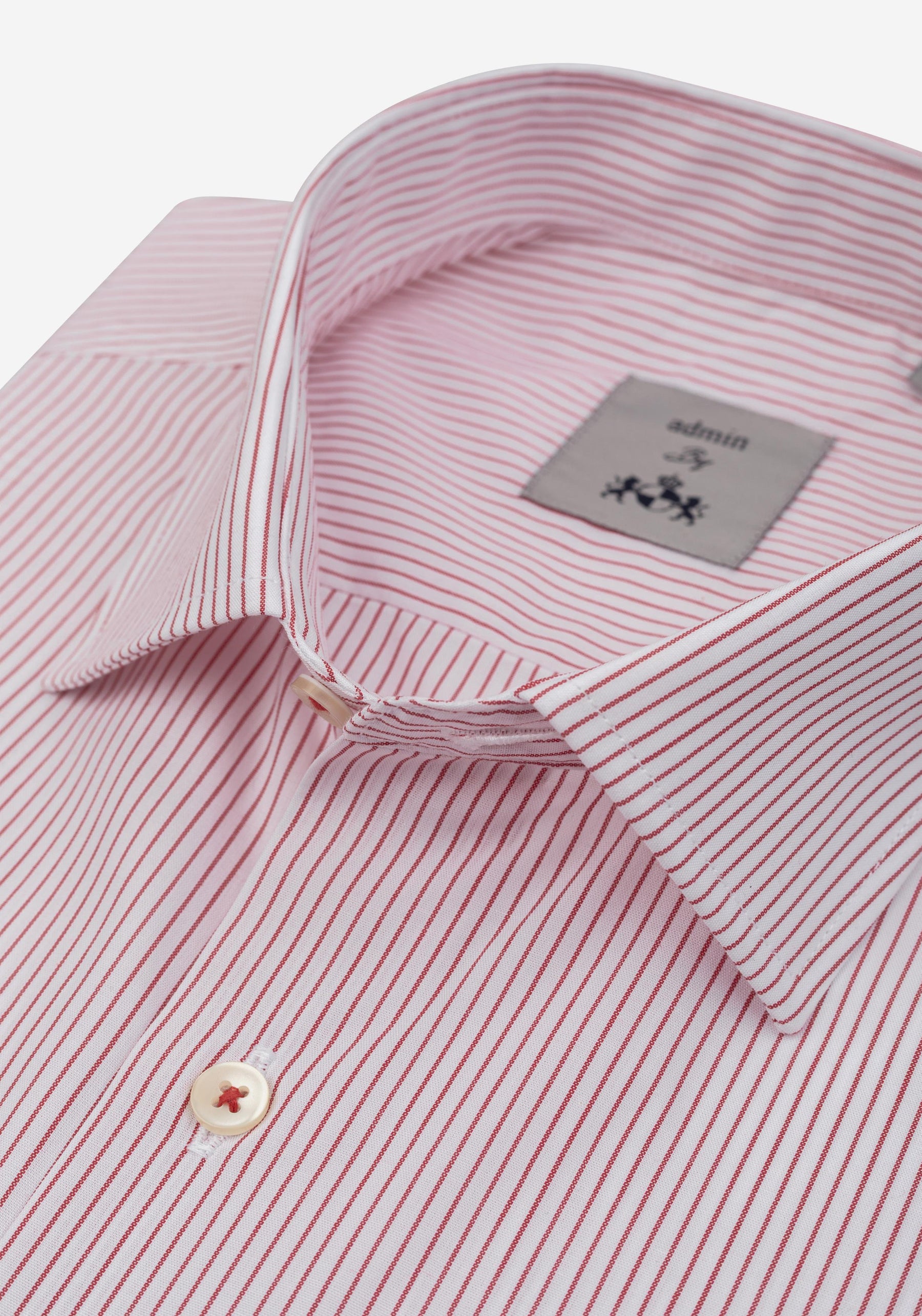 Crimson Red Stripe Poplin Shirt