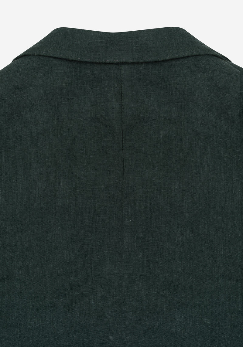 Hunter Green Pure Linen Blazer