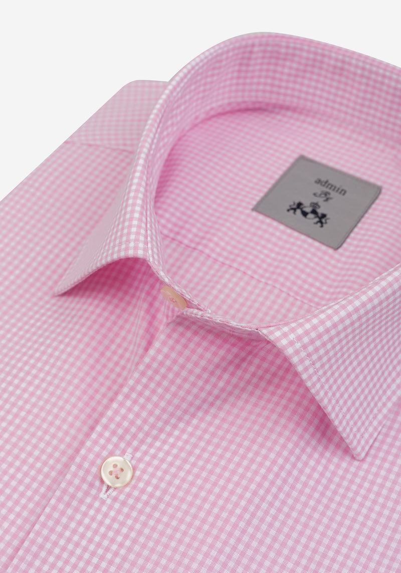Blossom Pink Checked Poplin Shirt