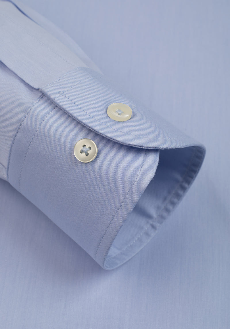 Powder Blue Fine Twill Shirt