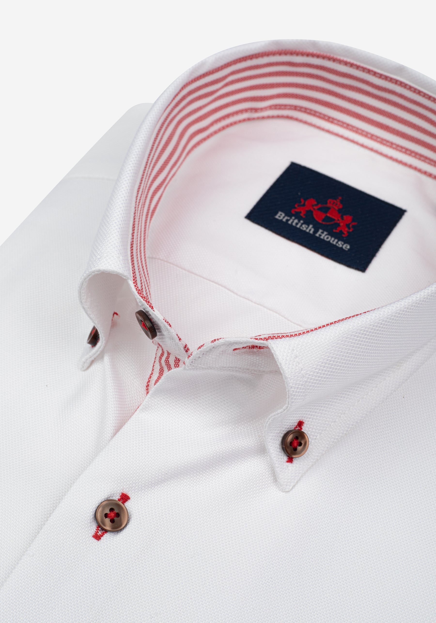 White Bloom Red Soft Oxford Shirt