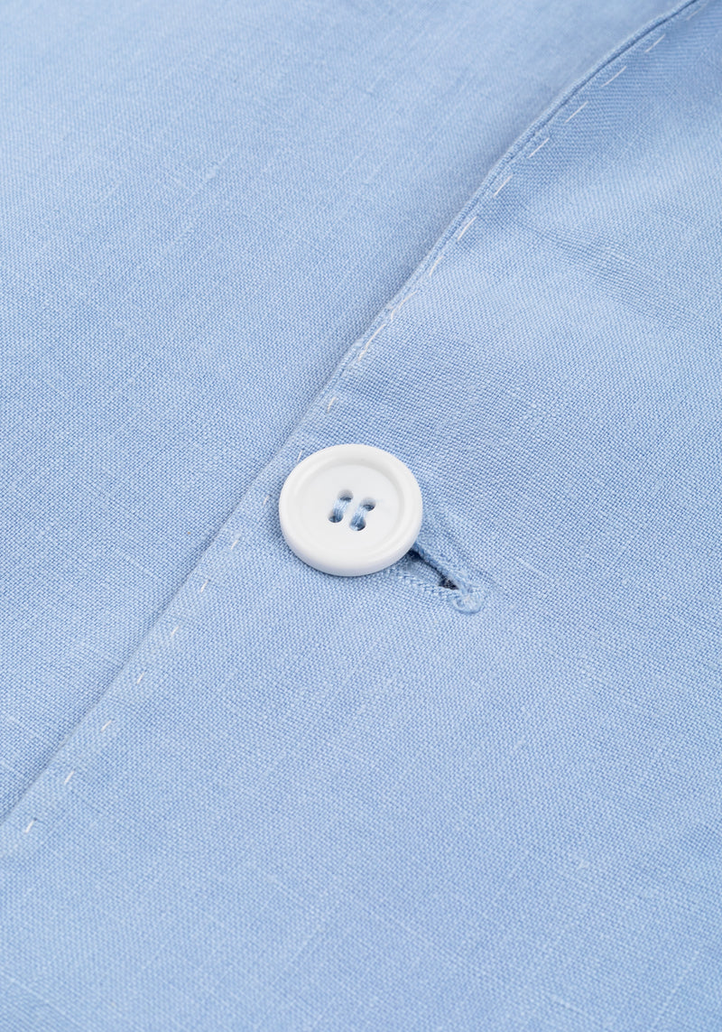 Breeze Blue Pure Linen Blazer