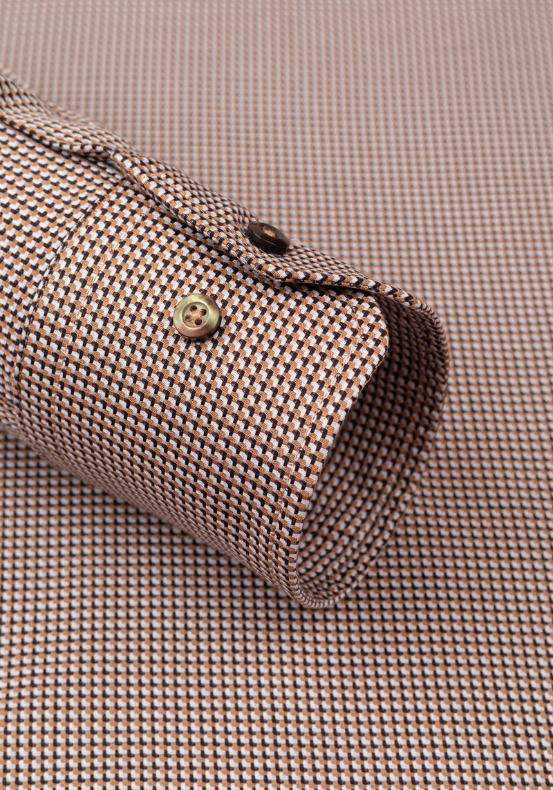 Clay Brown Multi-Check Signature Twill Shirt