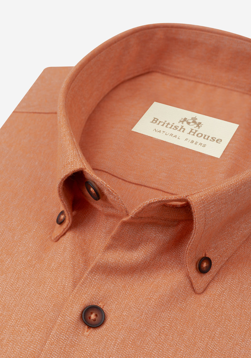 Saffron Orange Flannel Shirt