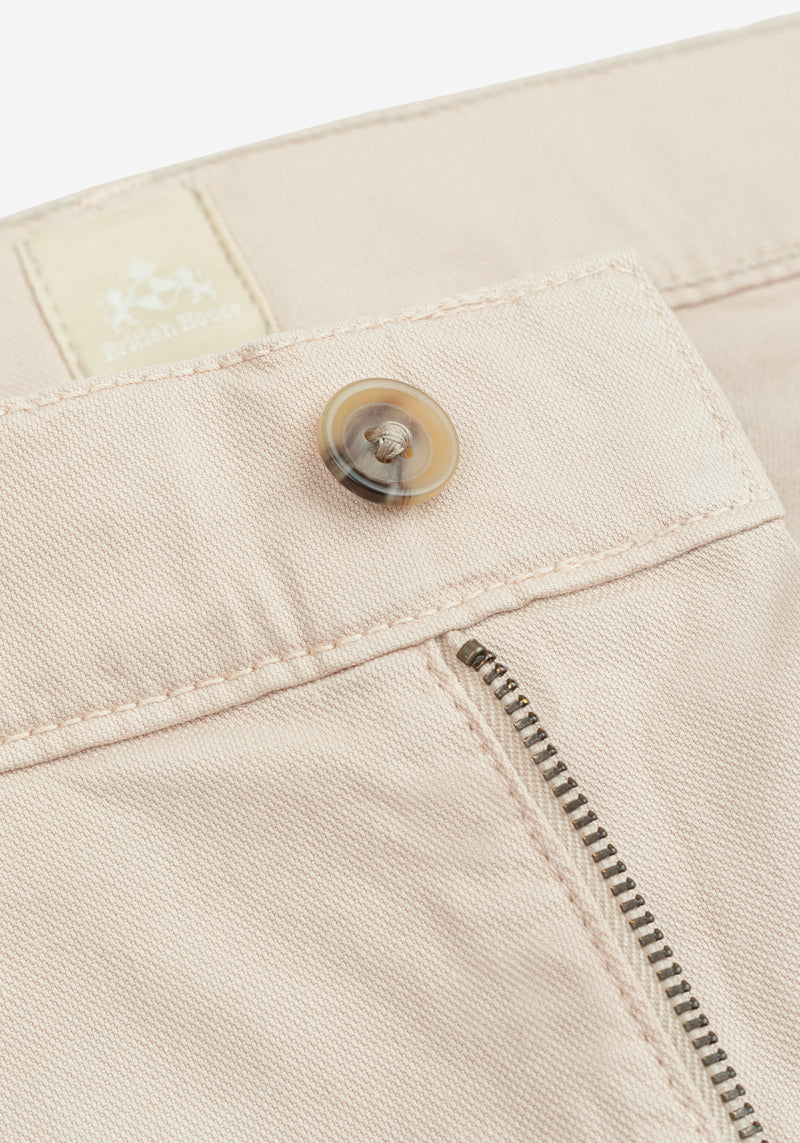 Coastal Beige Cotton Tencel Gabardine