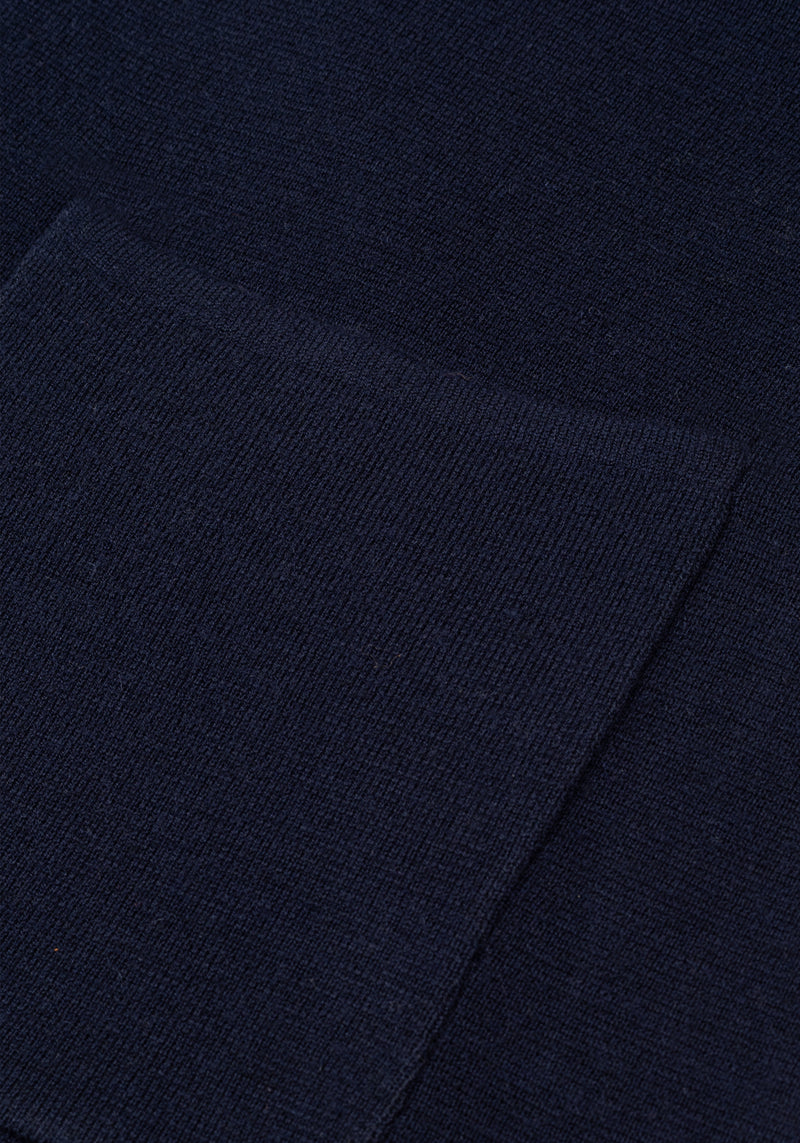 Imperial Navy Merino Wool Blend Cardigan
