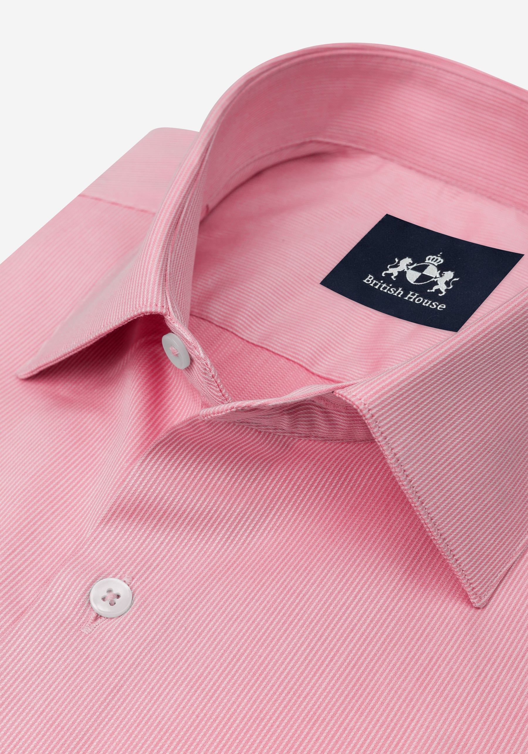 Blush Pink Stripe Piqué Shirt