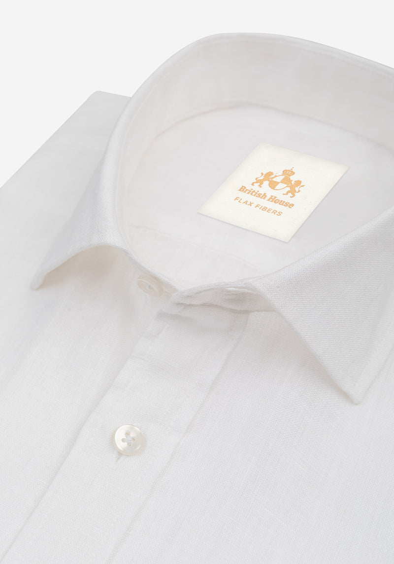 Vanilla White Belgian Linen Shirt