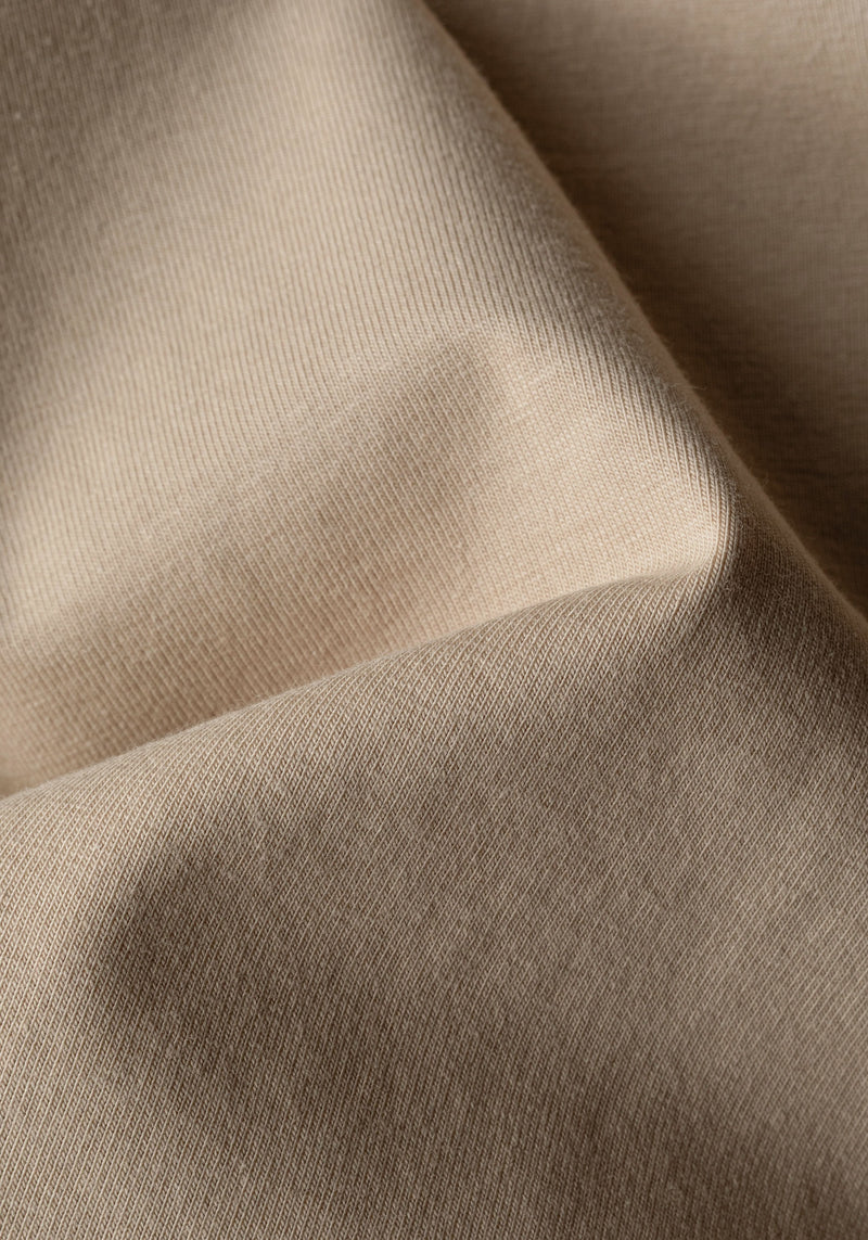 Desert Beige Cotton Undershirt - Short Sleeve