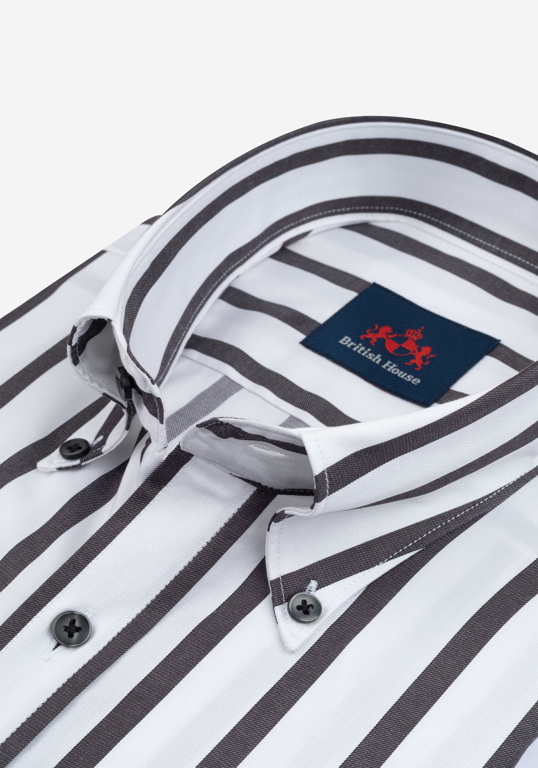 Onyx Black Stripe Signature Twill Shirt