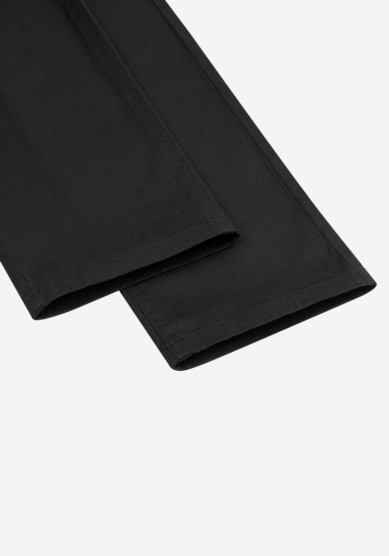 Stone Black Cotton Tencel Gabardine