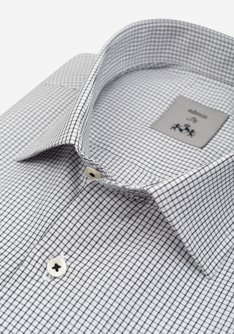 True Black Checked Poplin Shirt