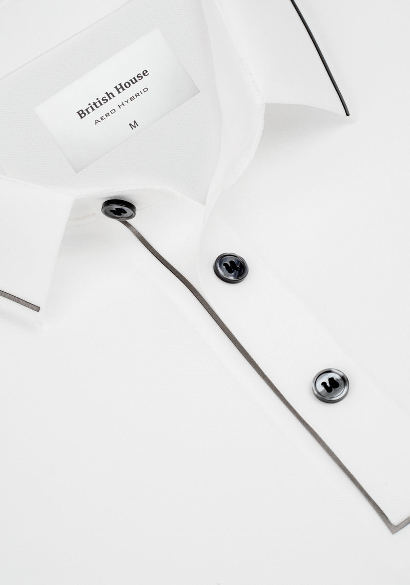 Pearl White Aero-Hybrid Polo Shirt