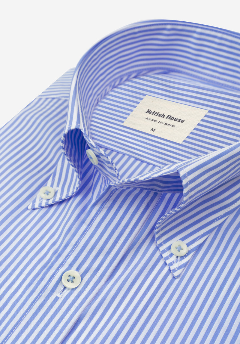 Coastal Blue Stripe Aero-Hybrid Shirt