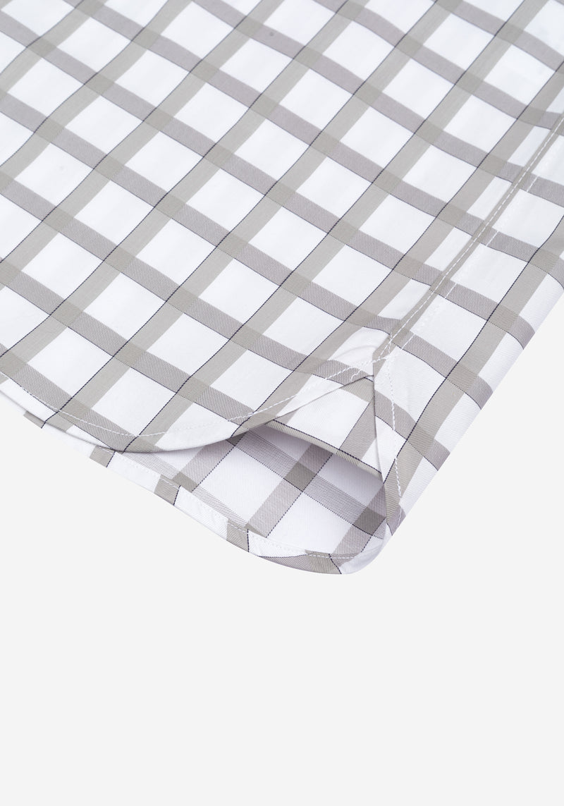 Steel Grey Checked Signature Twill Shirt