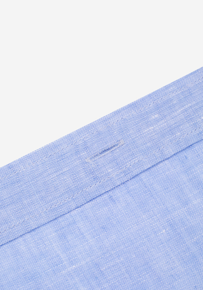 Polar Blue Washed Belgian Linen Shirt