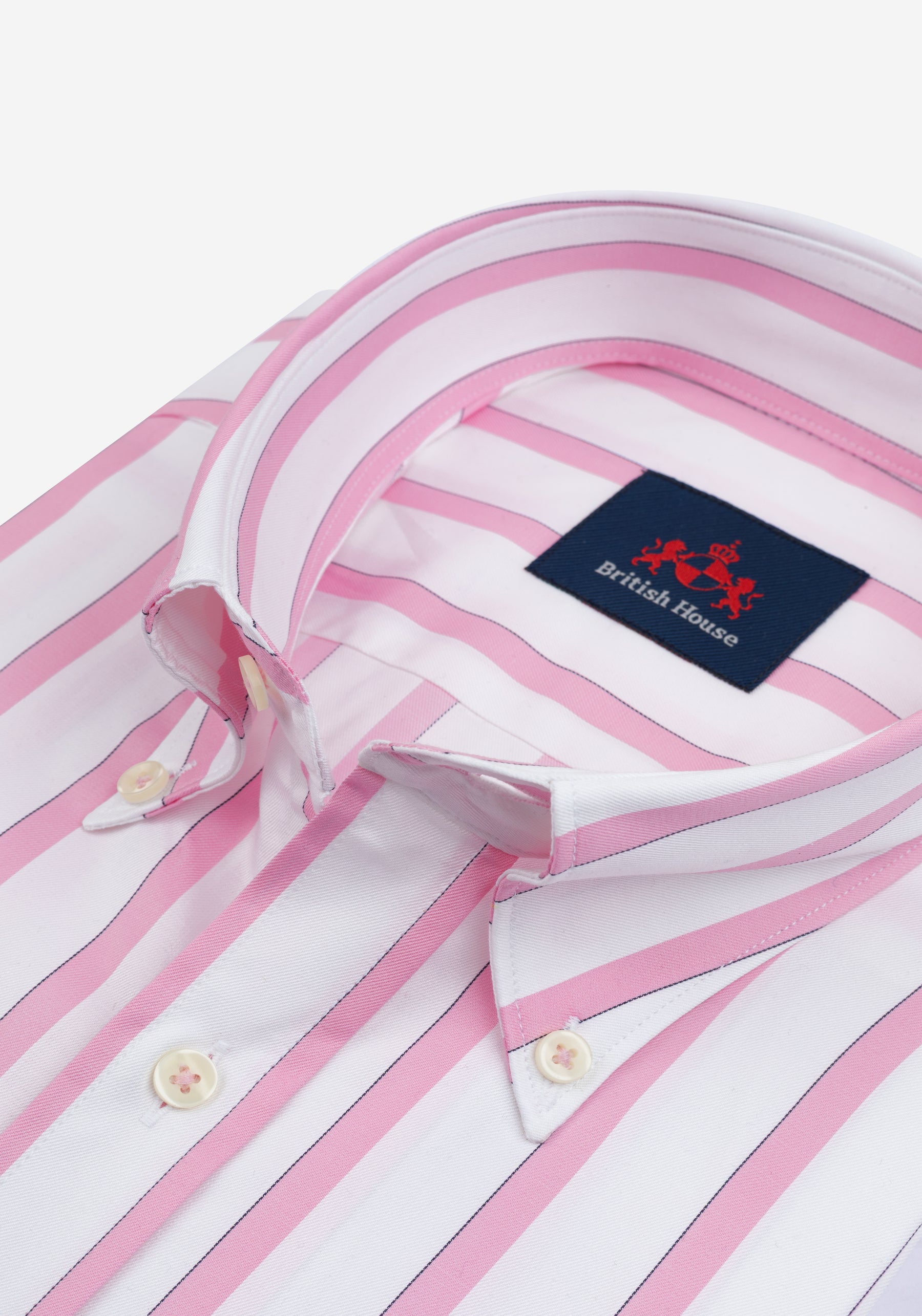 Powder Rose Stripe Signature Twill Shirt