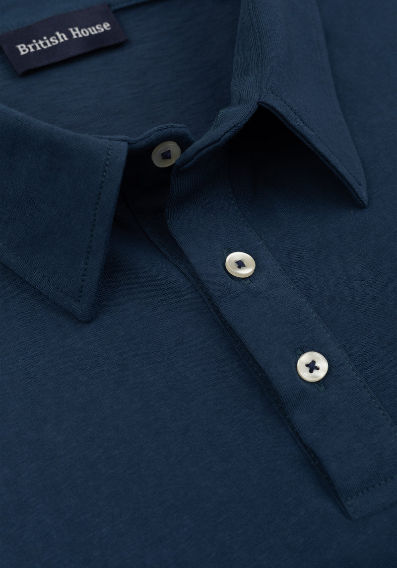 Comet Navy Cotton Polo Shirt