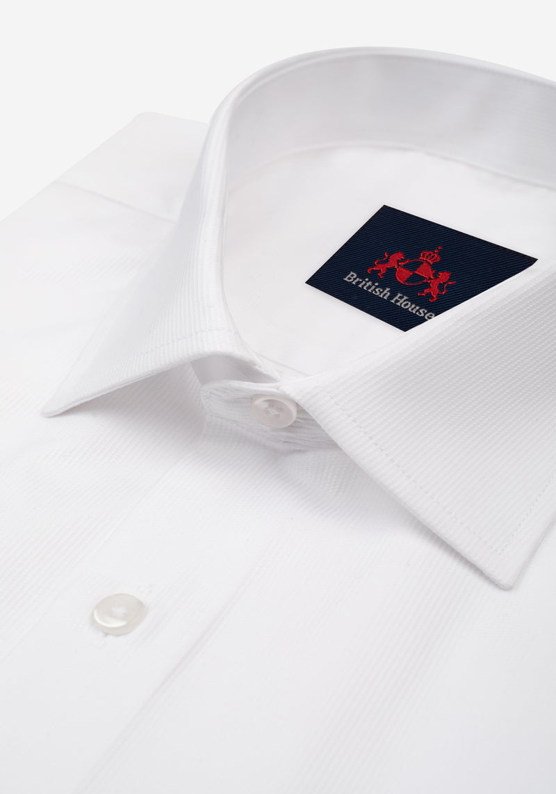 Royal White Stripe Piqué Shirt