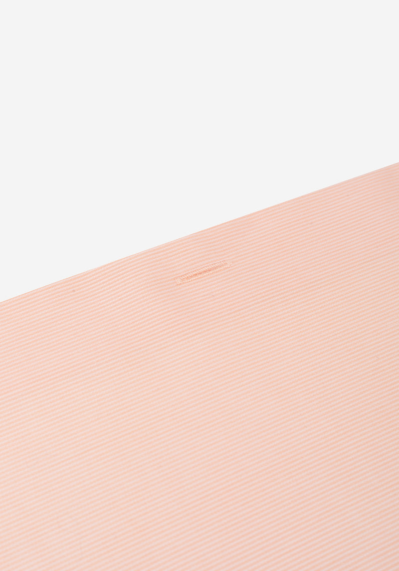 Peach Orange Stripe Piqué Shirt
