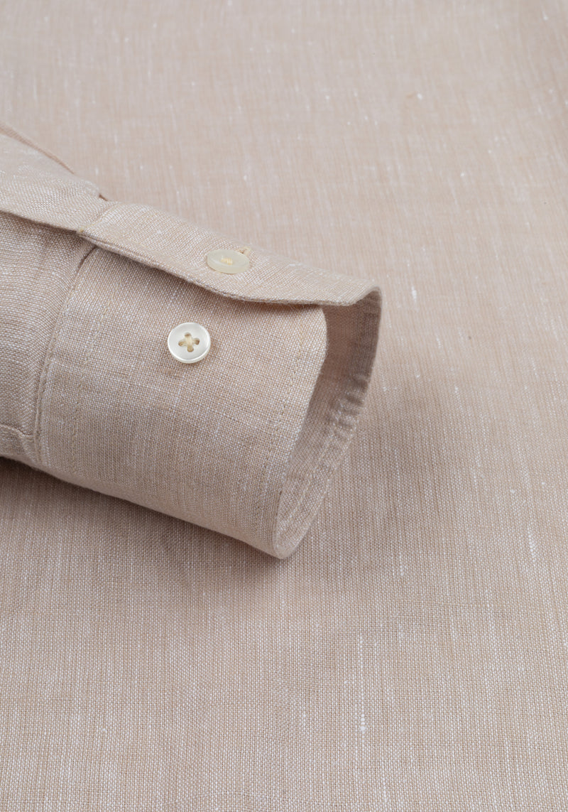 Sand Beige Belgian Linen Shirt