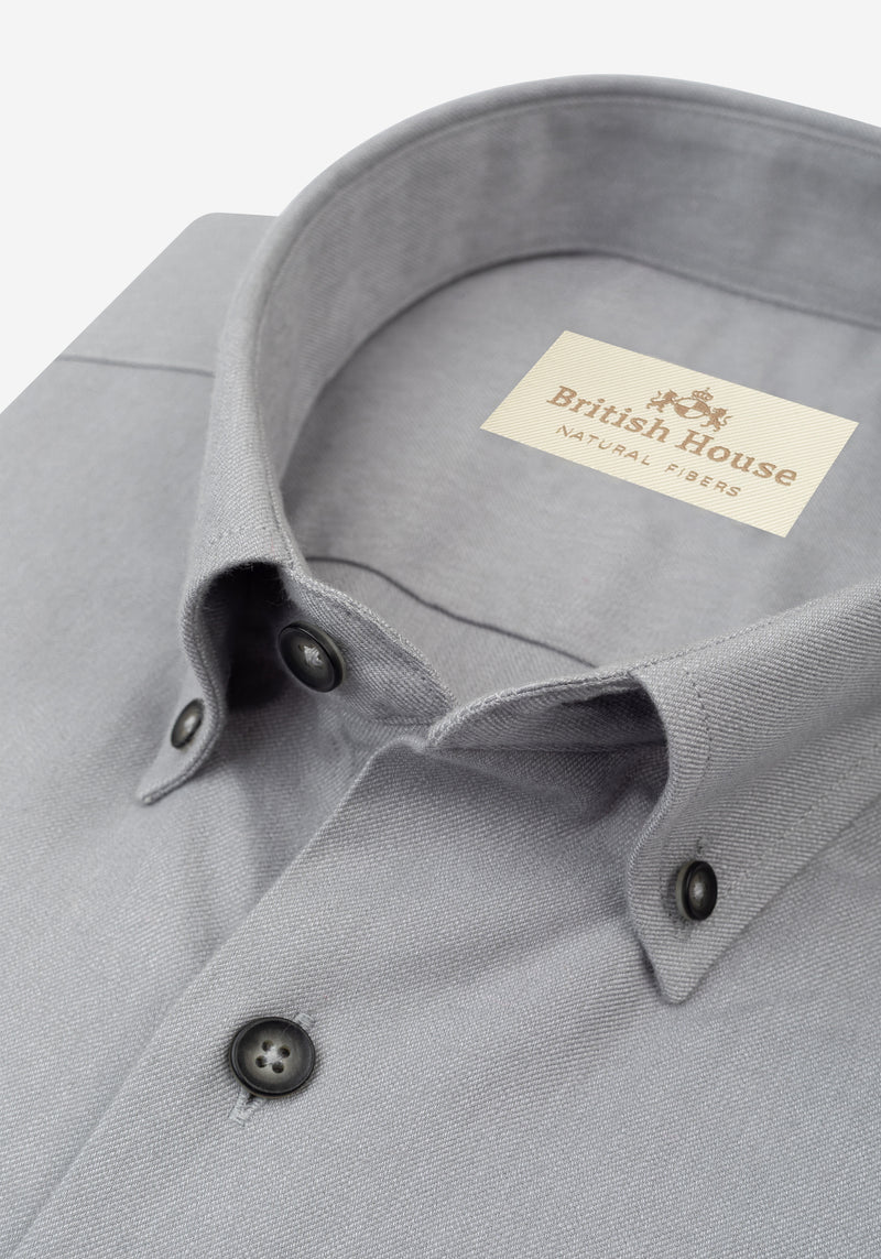 Ash Grey Flannel Shirt