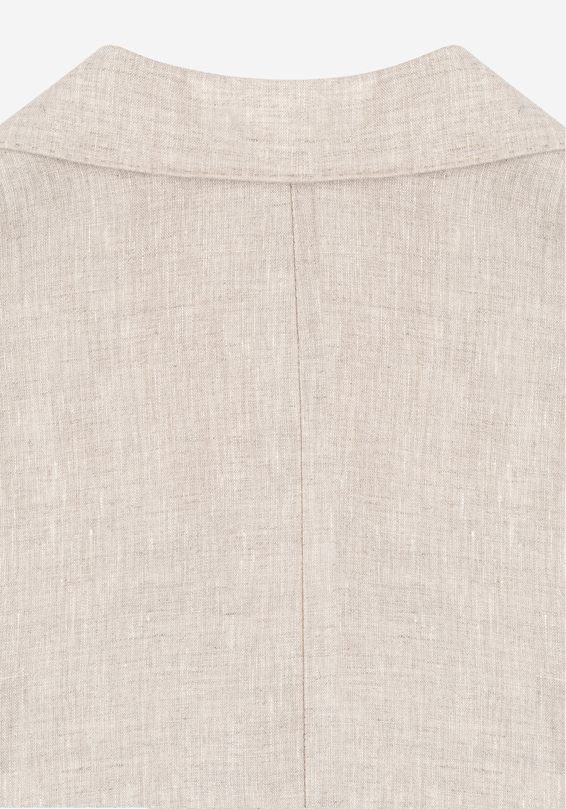 Shore Beige Pure Linen Blazer