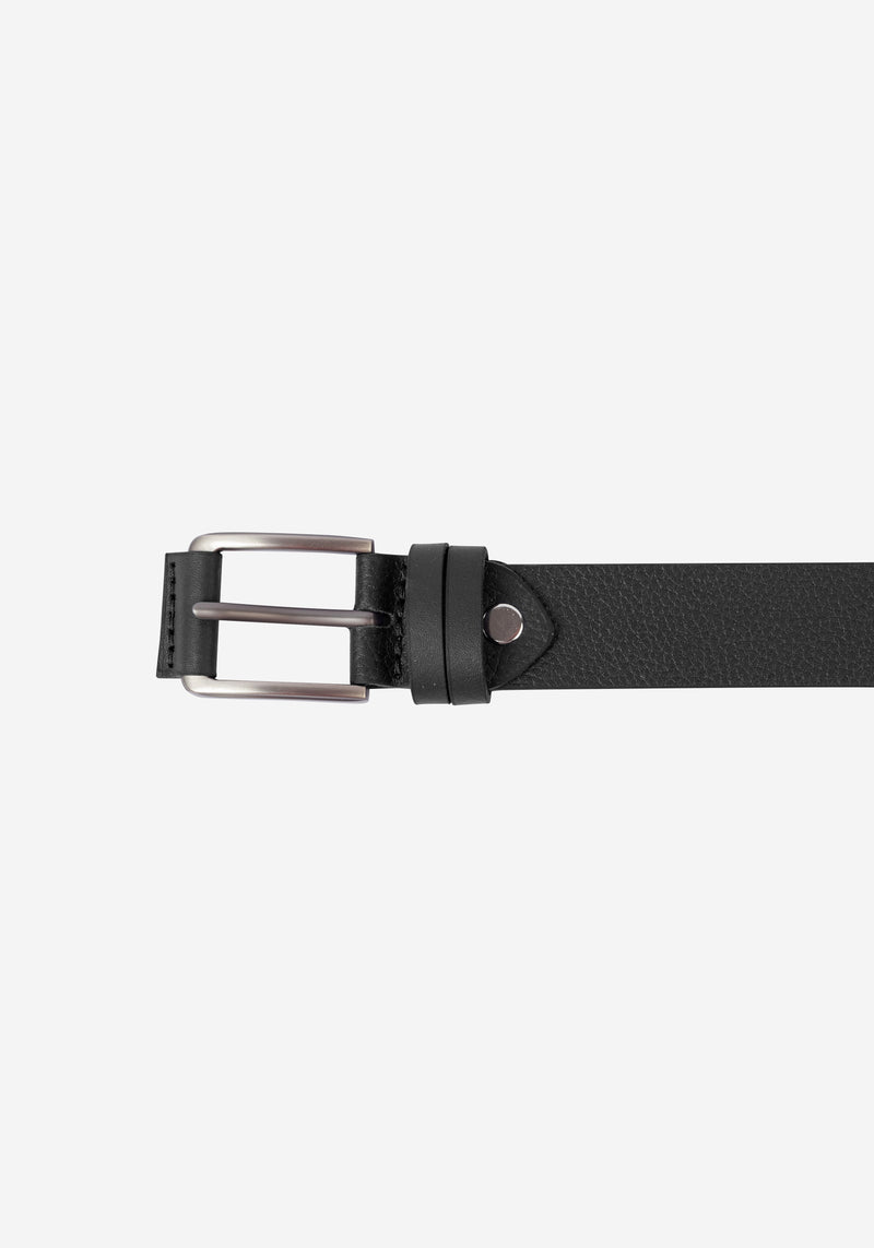Midnight Black Leather Belt