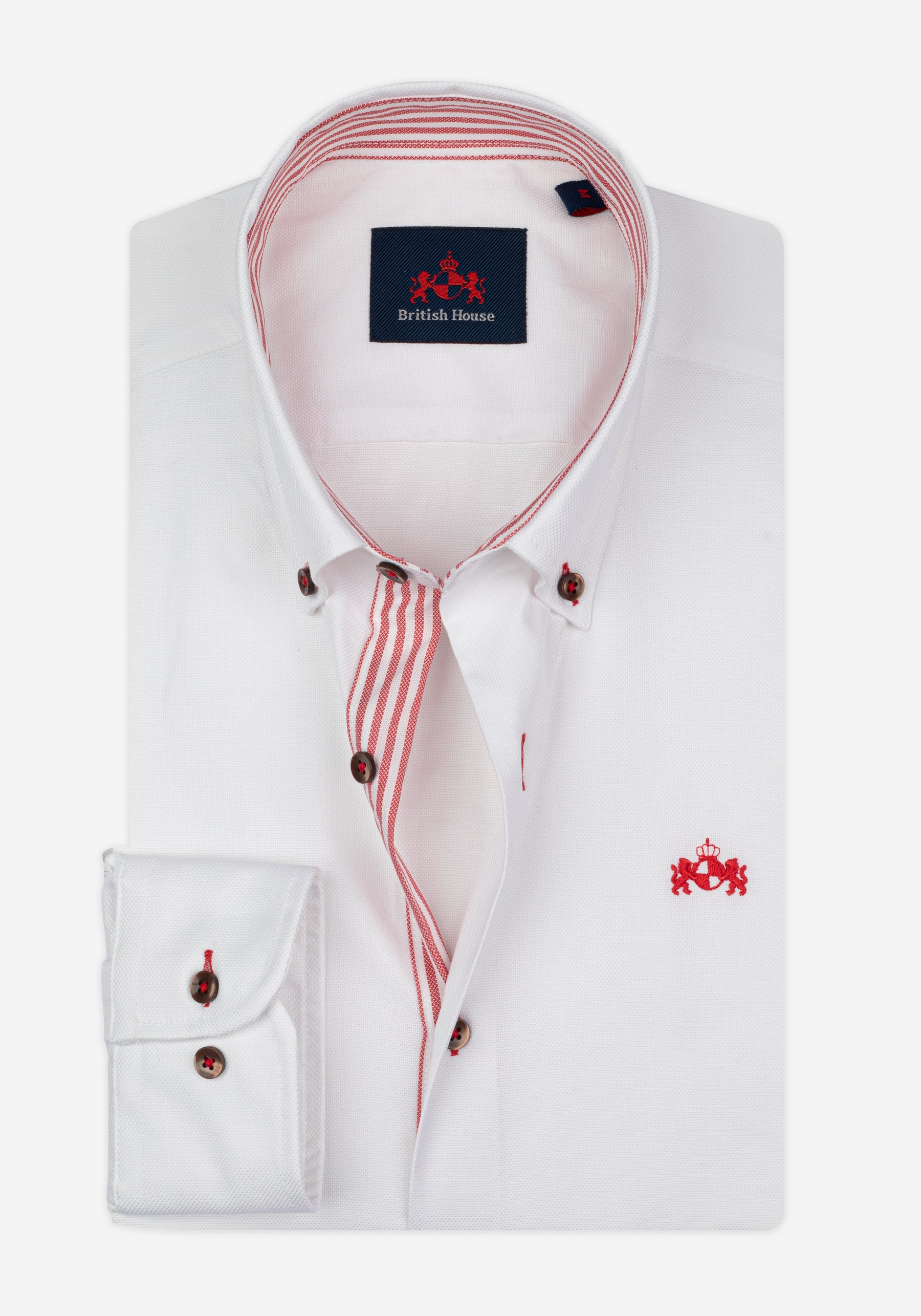 White Bloom Red Soft Oxford Shirt