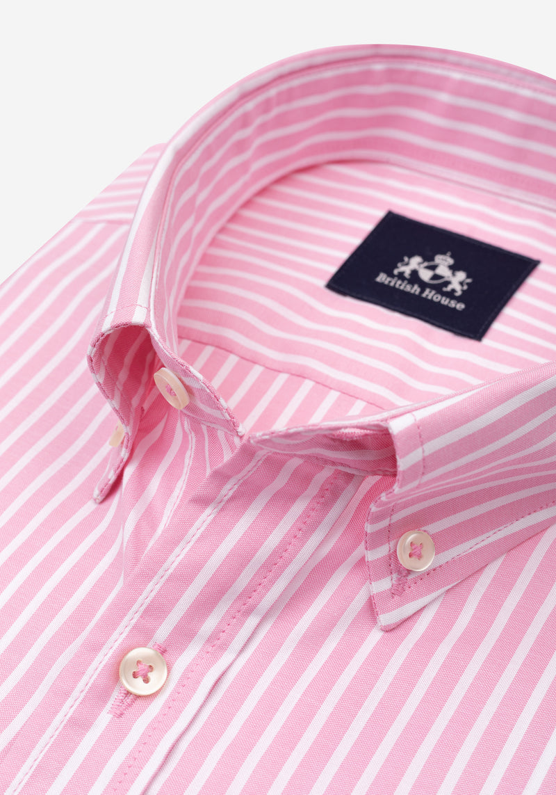 Camellia Pink Stripe Signature Twill Shirt