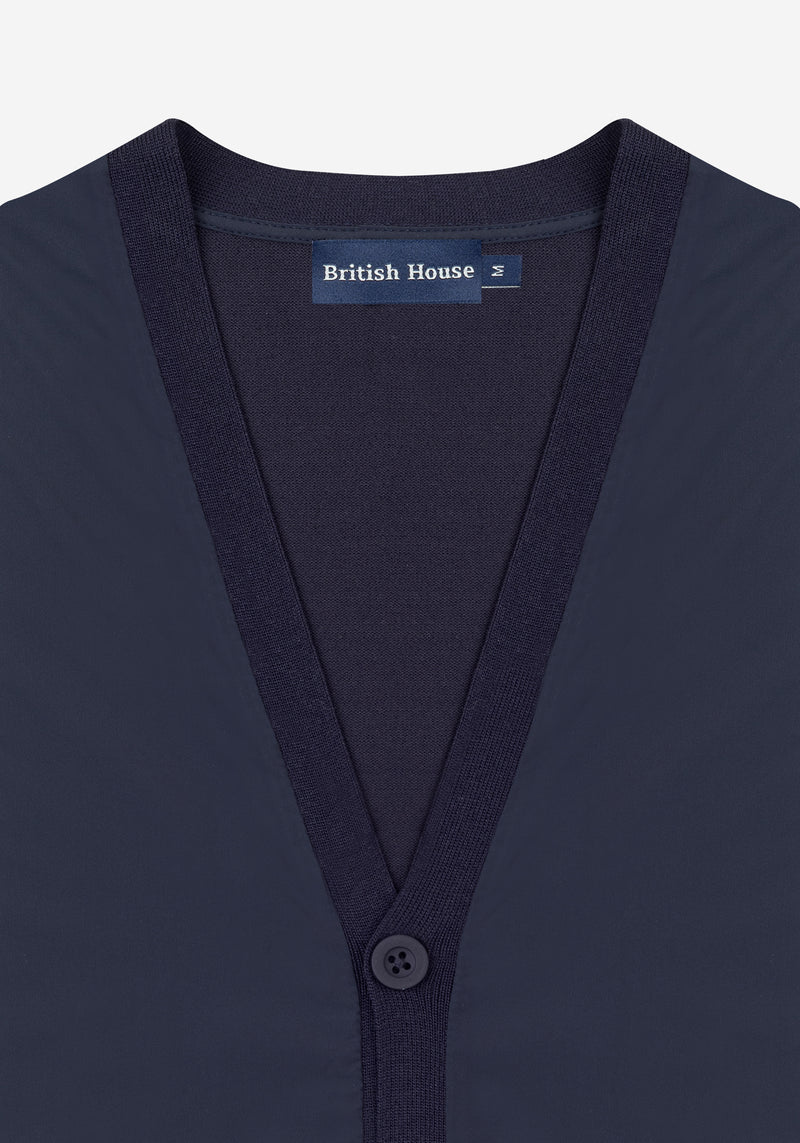 Iron Navy Polyamide Cardigan