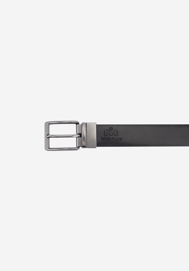 Shadow Black Double-Face Spanish Genuine Leather Belt