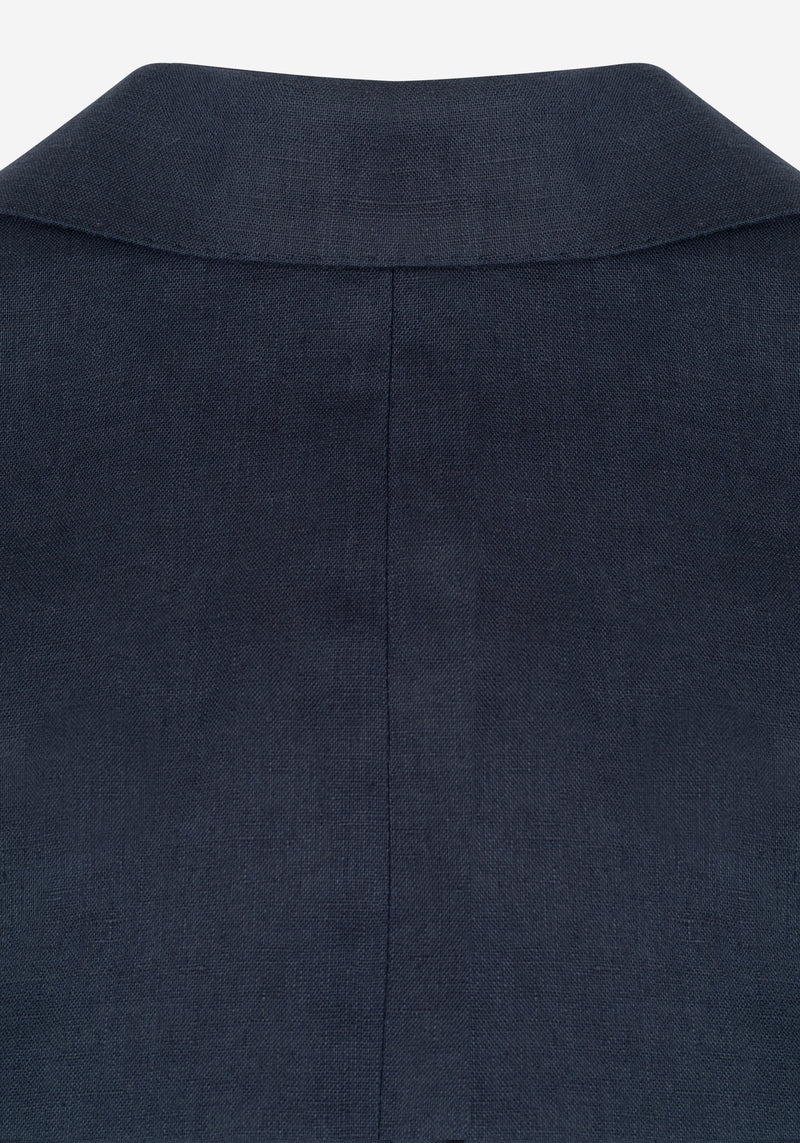 Ocean Dusk Pure Linen Blazer