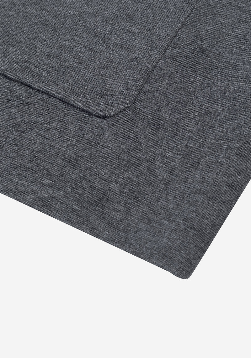 Eclipse Grey Merino Wool Blend Cardigan