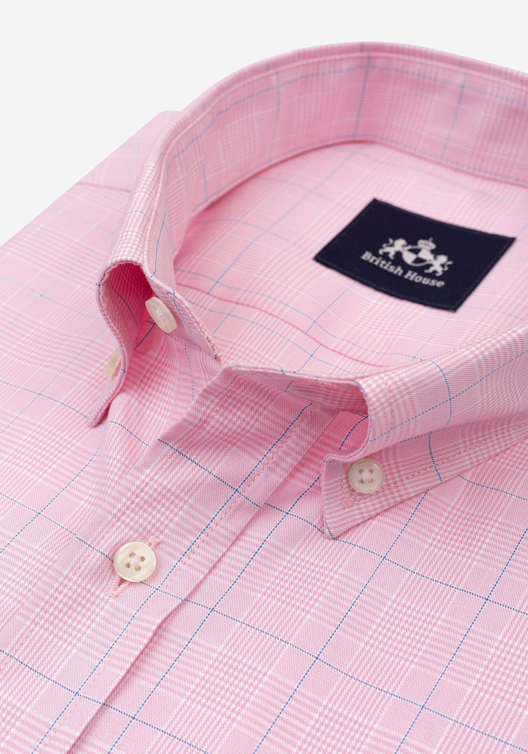 Cherry Pink Checked Signature Twill Shirt