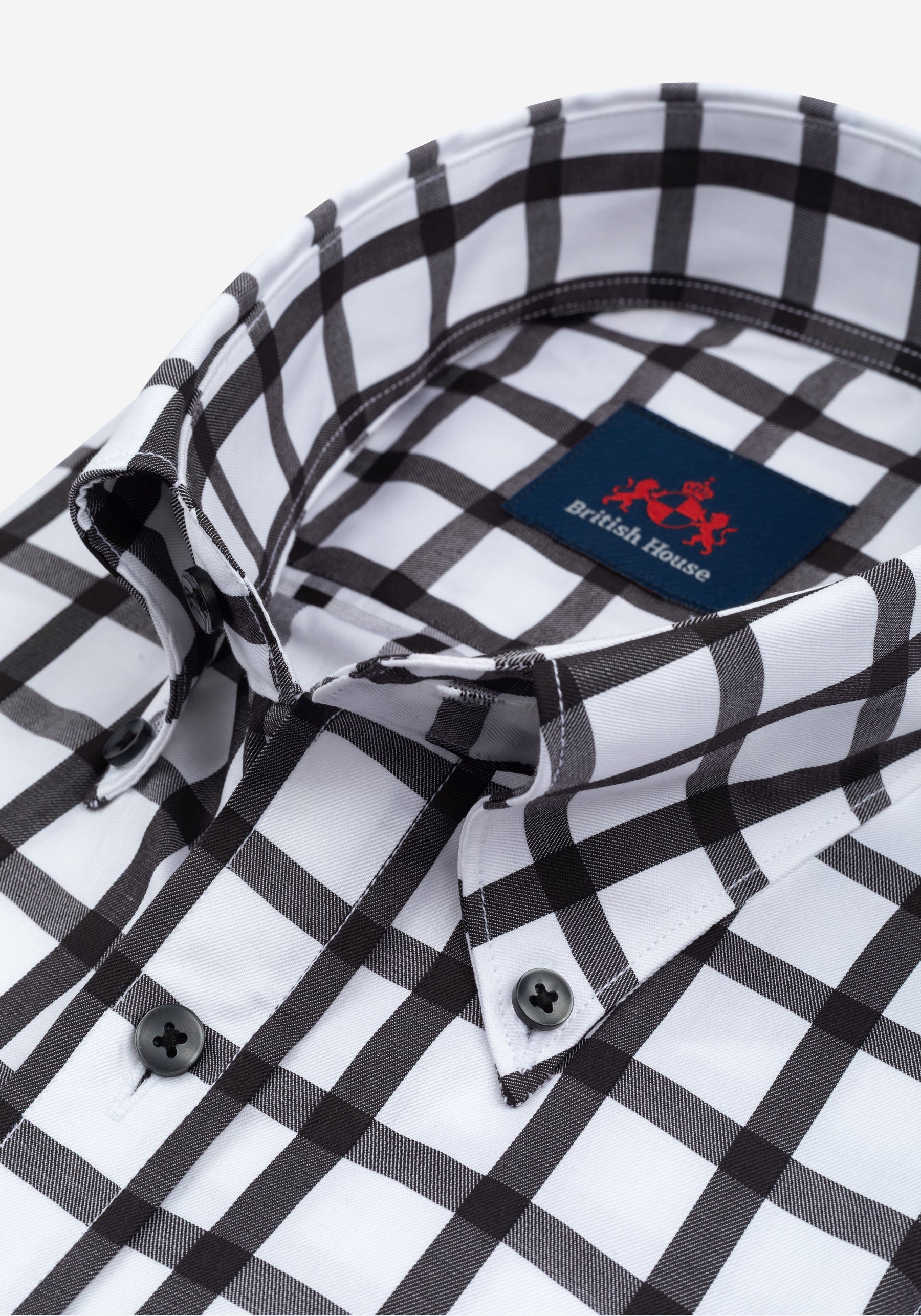 Slate Black Checked Signature Twill Shirt