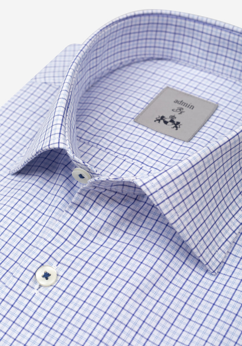 Alice Blue Checked Poplin Shirt