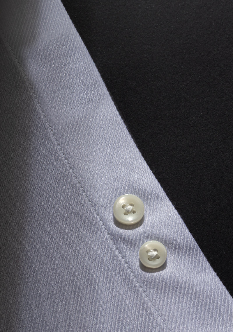 Giza 87 Cotton Opal White Stripe Signature Twill Shirt