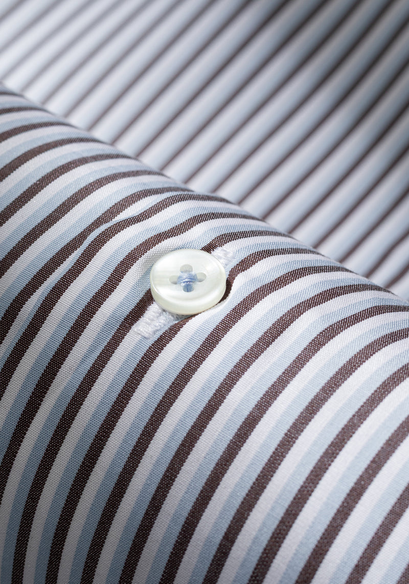 Truffle Brown Stripe Oxford Shirt