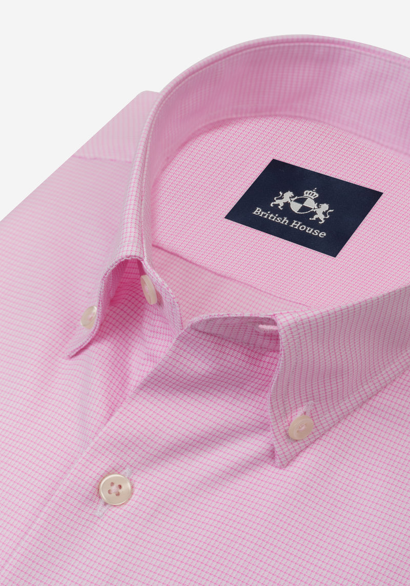 Fairy Rose Checked Mini Houndstooth Shirt