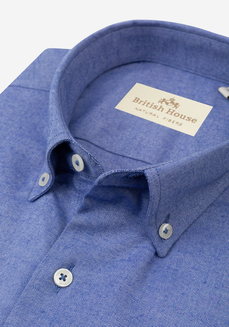 Slate Blue Flannel Shirt