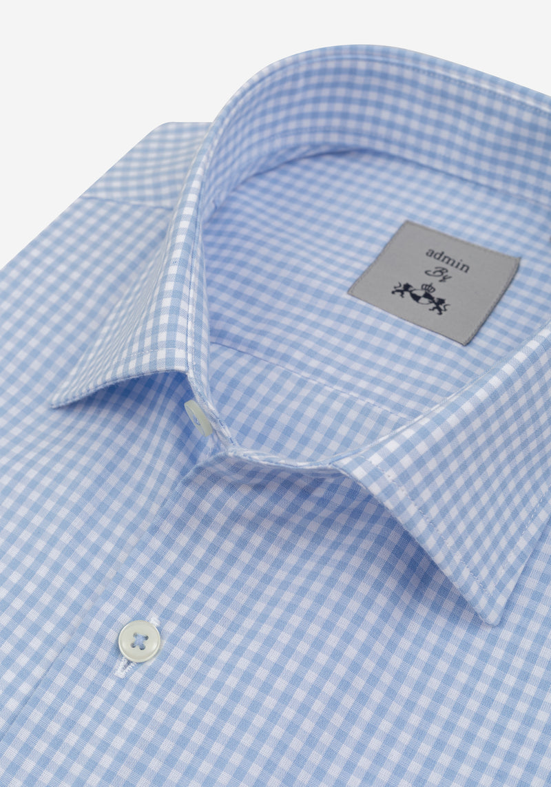 Horizon Blue Checked Poplin Shirt